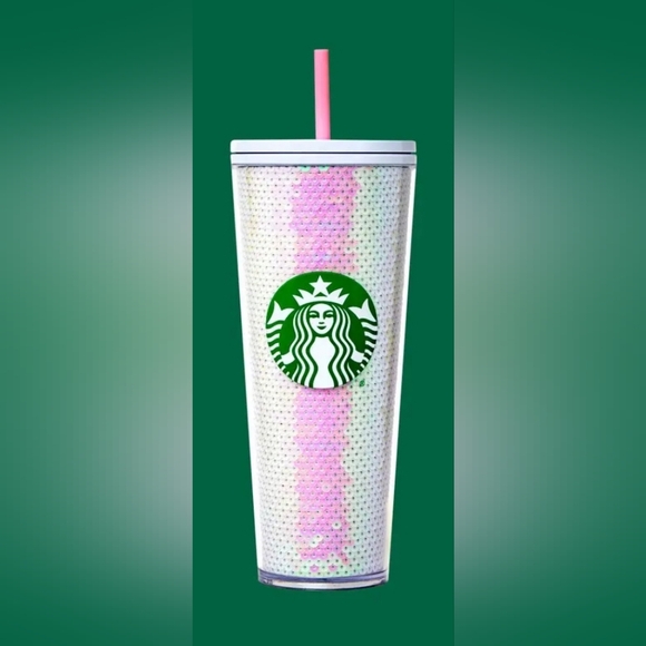 Starbucks Sequin Cold Cup - White - Picture 1 of 5